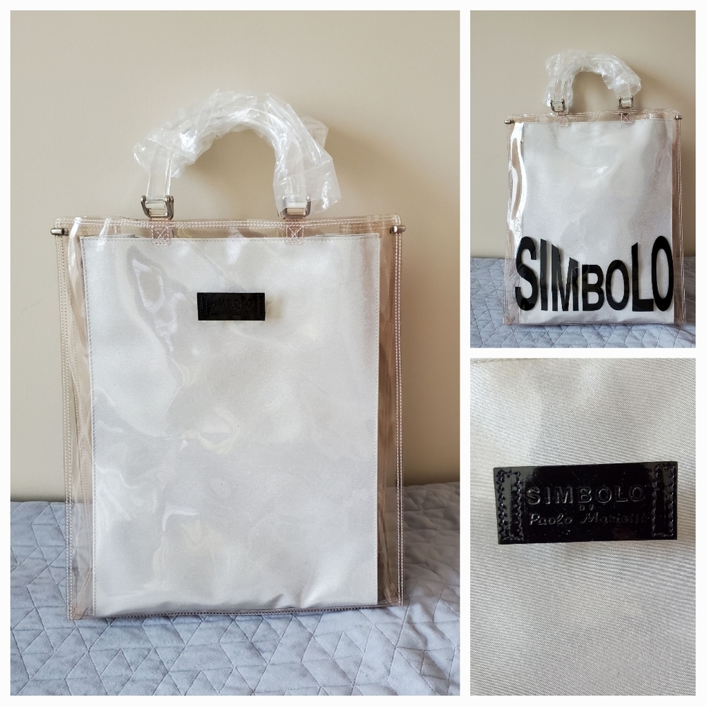 Vintage Simbolo by Paolo Mariotti clear tote Bag